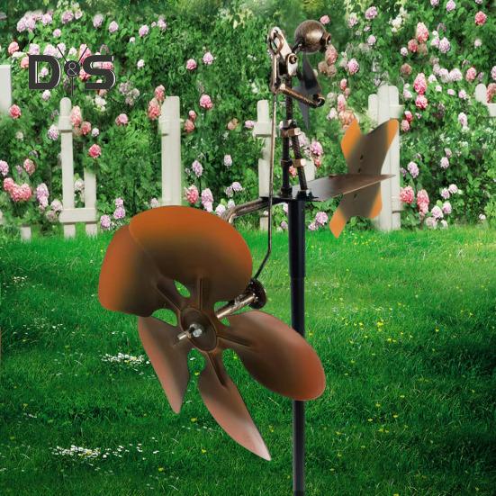 Moară de vânt metalică cu acționare manuală, chitarist, figurină Steampunk, decor de artă pentru curte, grădină și terasă