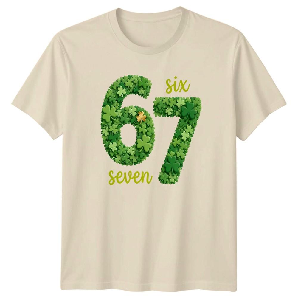 67 Six Seven Shamrock Clover TShirt Irish Heritage Birthday Gift For Him