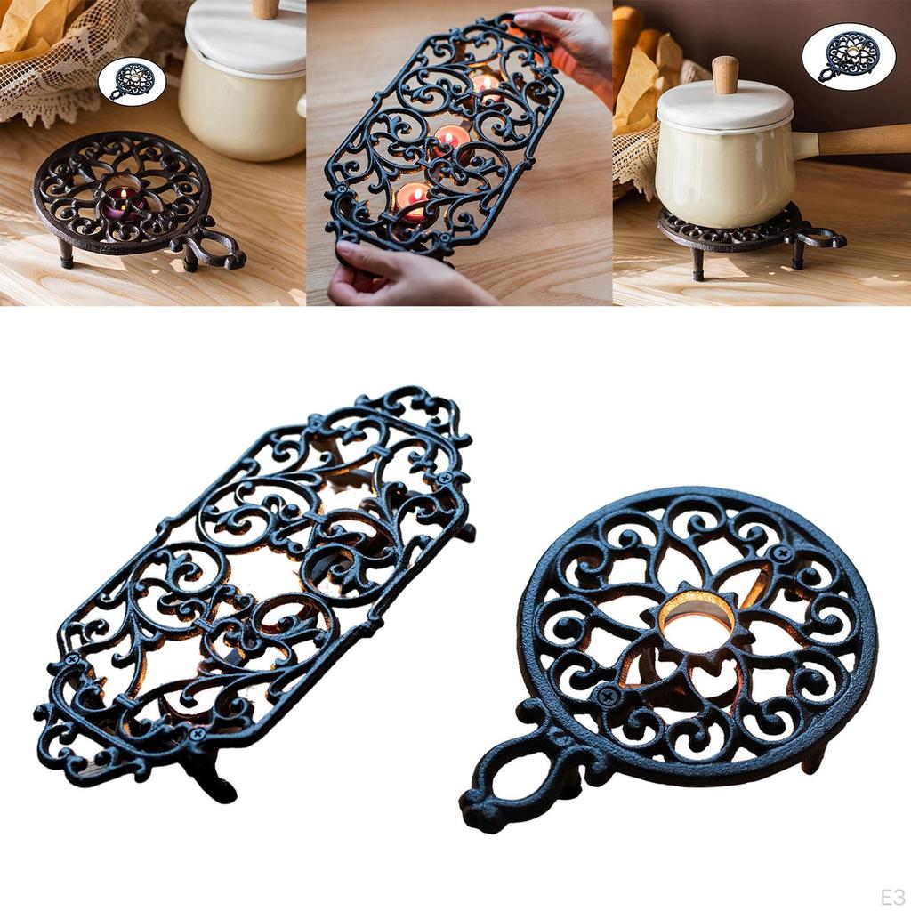 Cast Iron Tealight Candle Food Warmer Chafing
