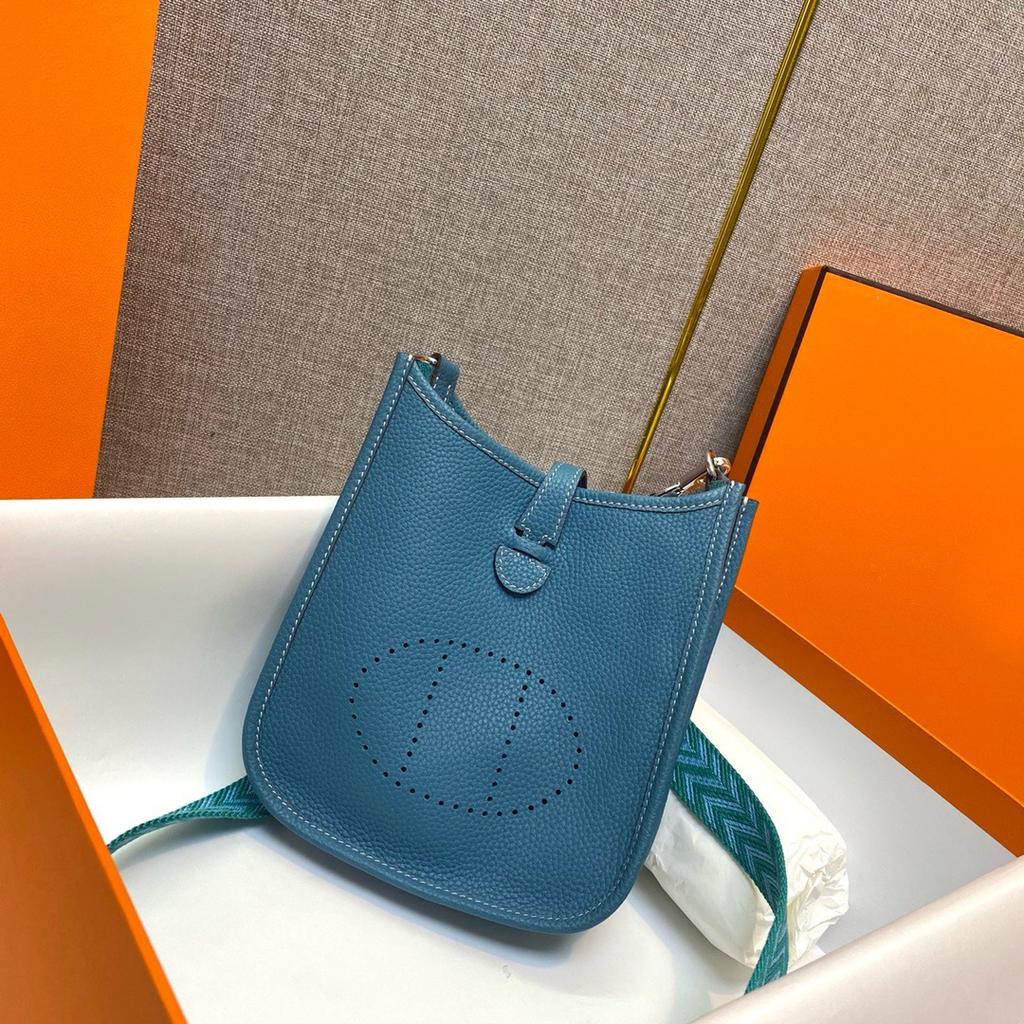 Togo Leather Evelyn Leather Cross-body Bag Top Layer Cowhide Casual Mobile Phone Bag Simple and Versatile Pure Leather Women's Bag