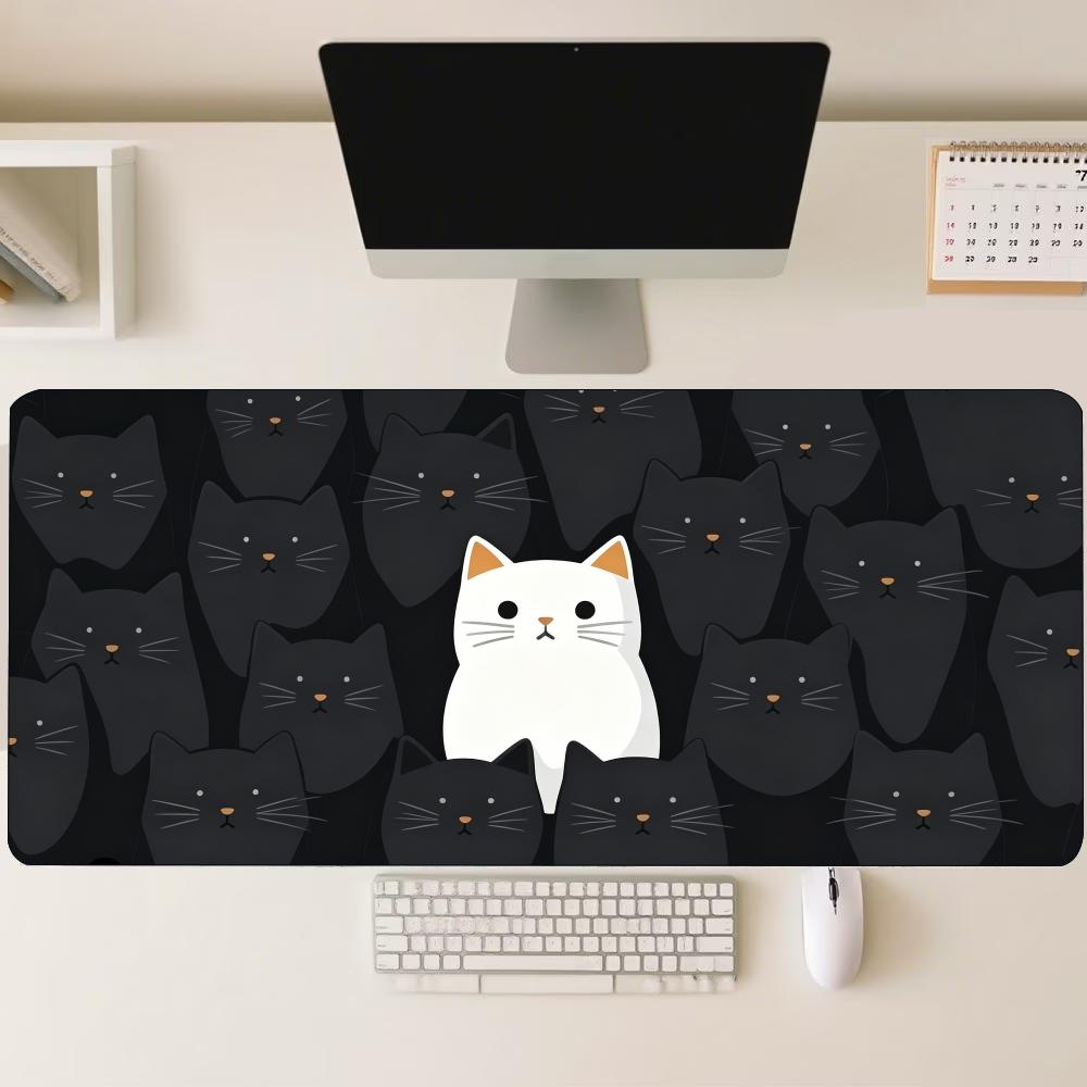 Lovely Cartoon Cat Pet Mouse Pad NonSlip Rubber Desk Mat Cute Kitten Art Design For Laptop Pc Gaming And Daily Desktop