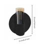 Black Metal Vase with Glass Vessel Decorative Sculptural Sleek