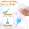 4Pcs Tip Applicator Bottle with 2 Mini Funnel Multicolor Lids, 30ML/1 OZ Tip Glue Bottles, for DIY Craft Painting