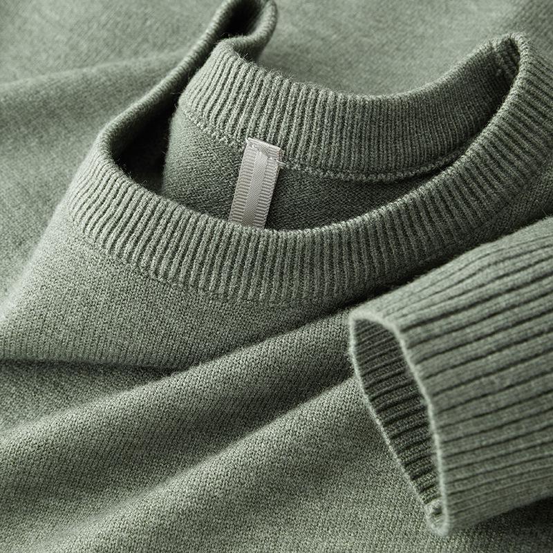 Модный мягкий вязаный свитер с круглым вырезом - Осень/Зима, Корейский стиль 5XL