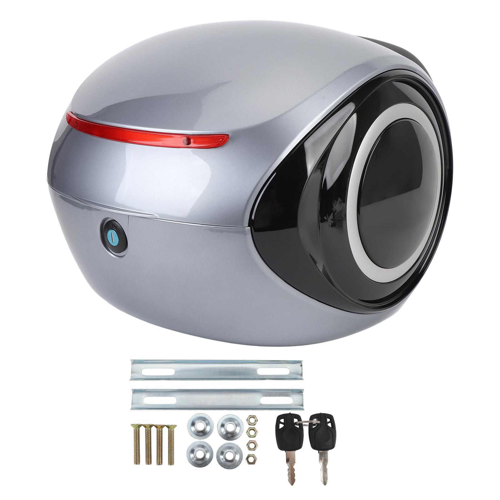 32L Motorcycle Top Case ABS Scooter Tail Trunk Resistant Dust Proof Portable Trunk Top Box for Electric Bike Scooter B