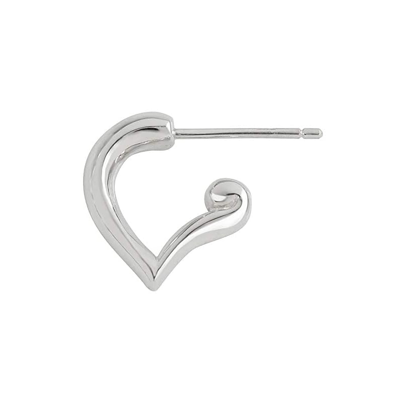 

pi0520-heart [Brand name: 2PIECES] silver accessories earring studs unisex spade playing cards Sold for one ear heart