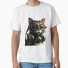 Steampunk Cat Classic Tshirt Made In Usaaus Tshirt S2xl