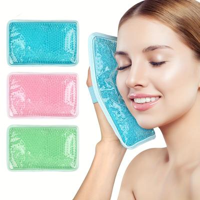 Borsa in gel con cuscinetto freddo bifacciale e tracolla, borsa per ghiaccio in gel portatile