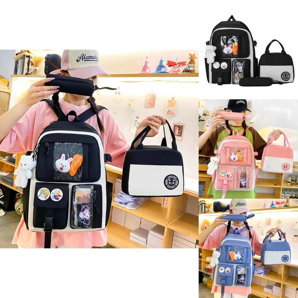 Fashionable Versatile Backpack Set For School And Outdoor Leisure In Multiple Colors
