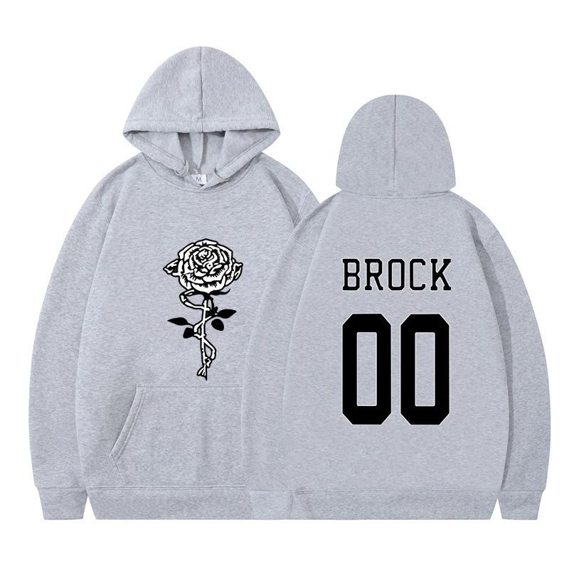 Men Women's Fleece Hooded BROCK Printed Spring Autumn Pullover Sweatshirt Fashion Hoodie Casual Hip Hop New Men Tracksuit Streetwear