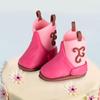3 Stück Rosa Cowboy Kuchen Dekorationen Cowboyhut Stiefel Kuchenaufsätze Western Cowgirl Geburtstag für Western Themenparty Gastgeschenke Zubehör