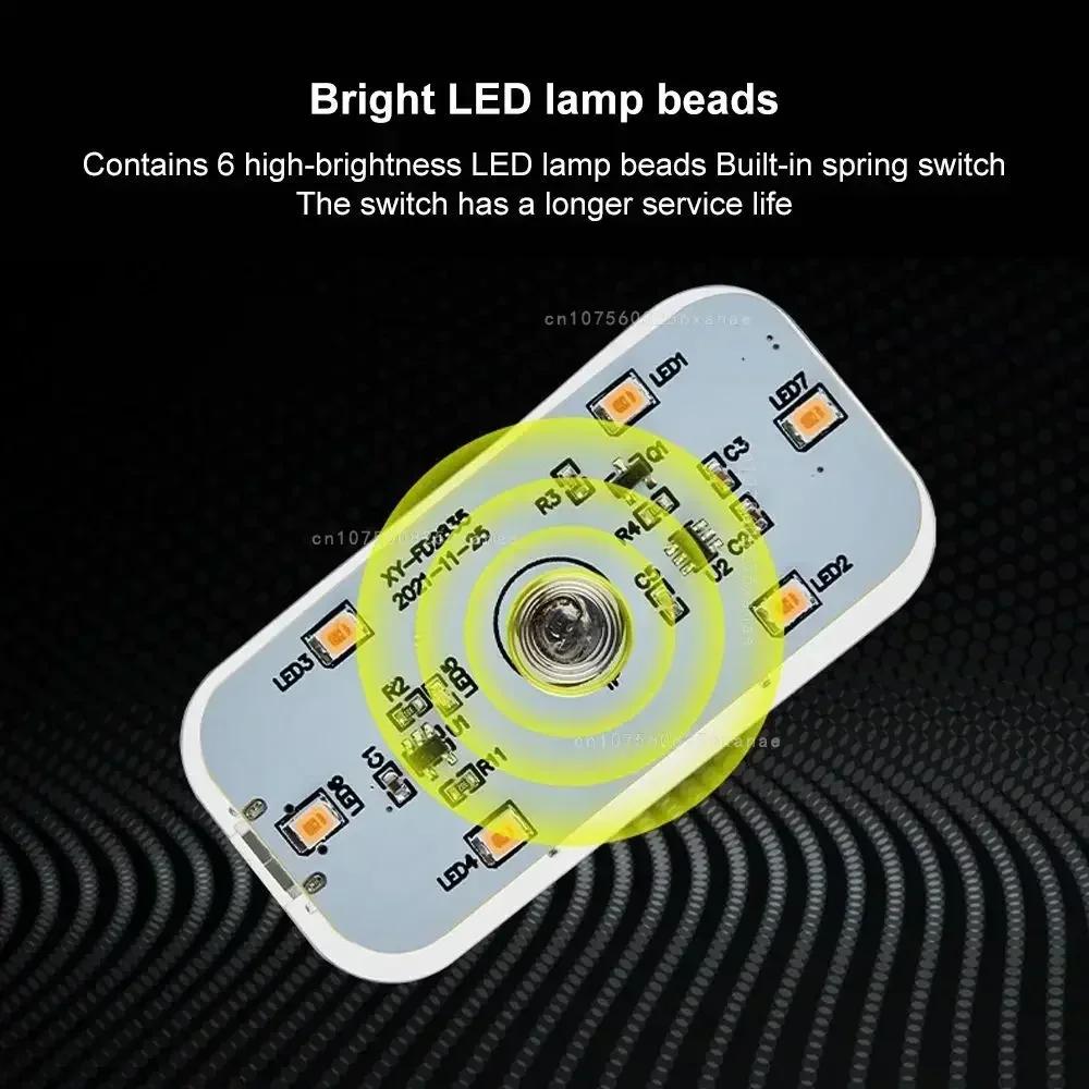 Mini LED Interior Light Lamp Magnetic Wireless Touch Light Auto Roof Ceiling Reading Lamp for Trunk Storage Box USB Charging