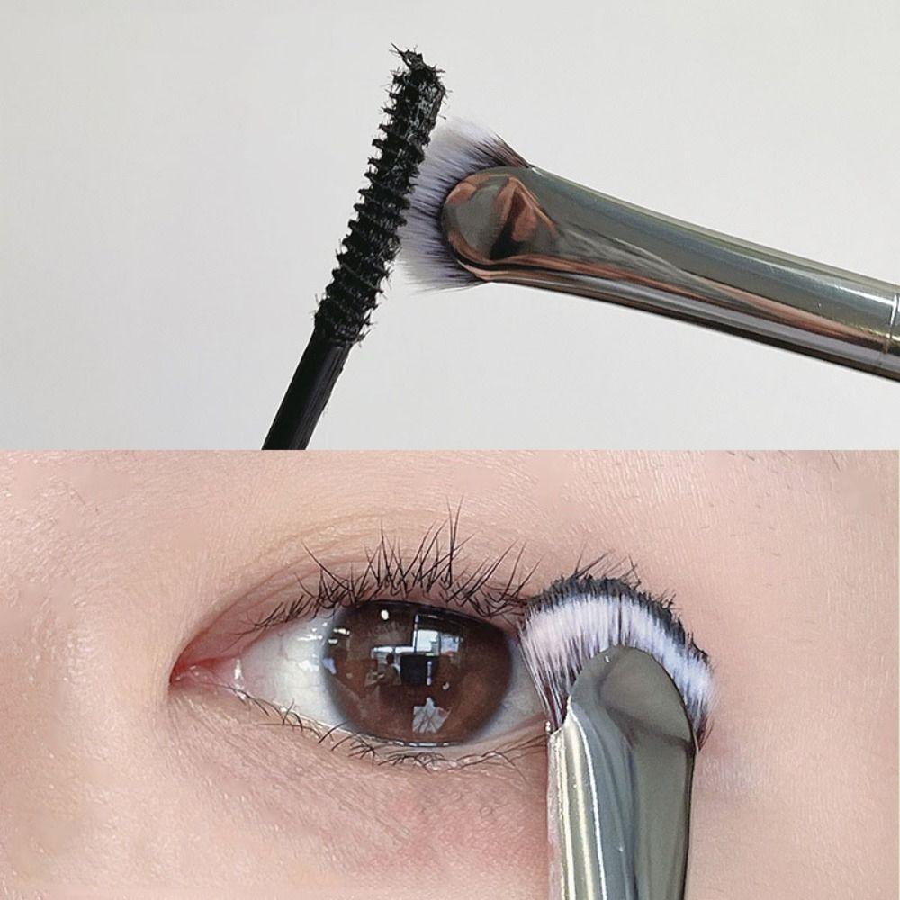 Makeup Brush Angled Fan-shaped Eyelash Brush Fine Professional Mascara Fan Brush Wooden Handle Clearly Rooted Makeup Tool