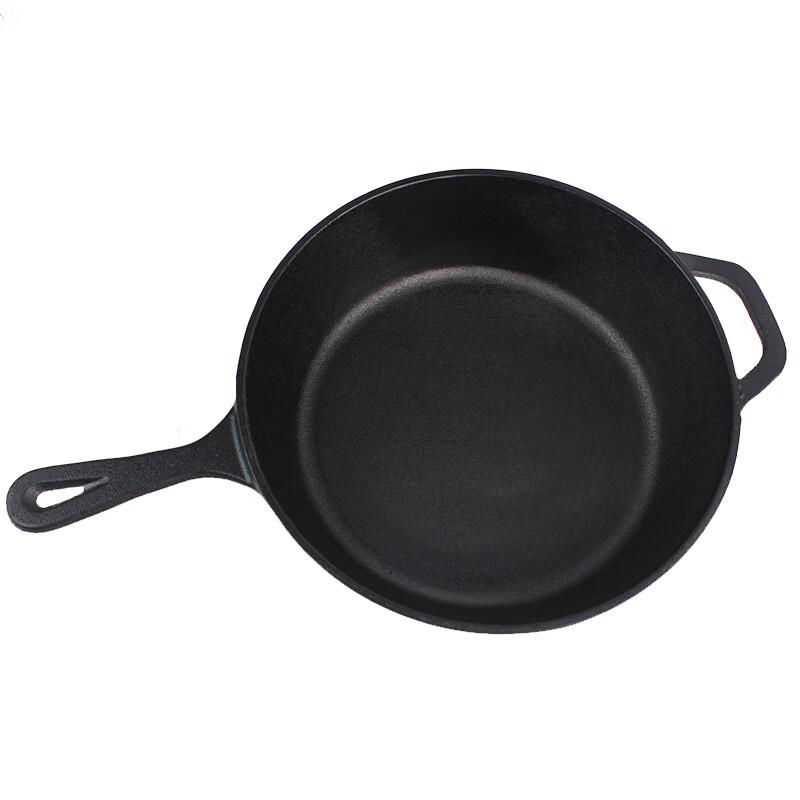 ZISIZ 26cm Cast Iron Frying Pan with Lid