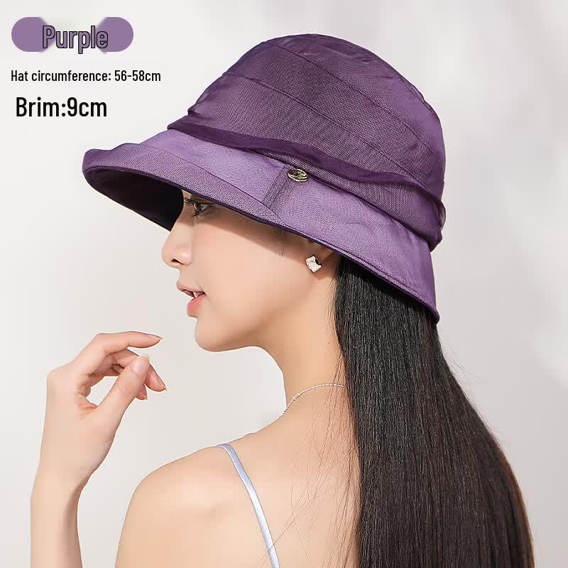 Hengyuanxiang Women s Silk Wide Brim Sun Hat