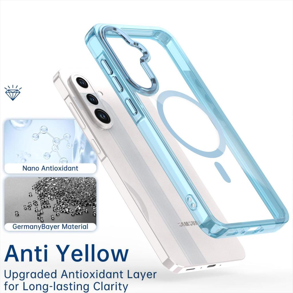 SAMA56 Bright Shadow Magnetic Phone Case for SAMS26ULTRA - Transparent, Anti-Fall Protection