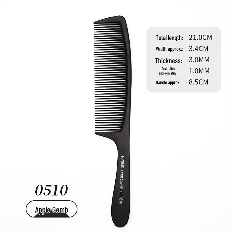 

0510 Мужская профессиональная расческа для стрижки - Закаленная углеродистая сталь, расческа с плоским верхом для стилистов и домашнего использования