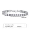 6MM Mesh Chain Bracelets for Men Boys,Waterproof Stainless Steel Italian Link Wristband,Simple Jewelry Gifts,19/21CM