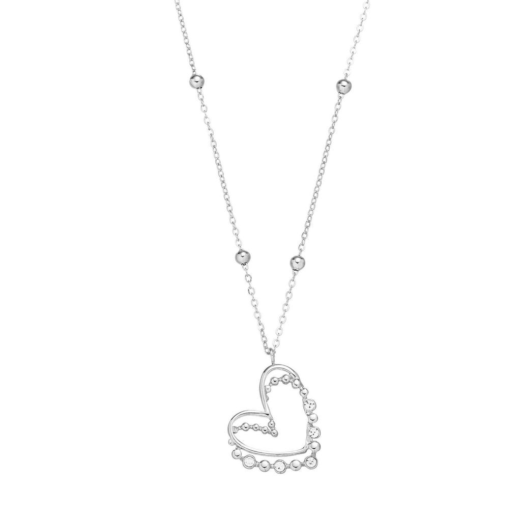 European Retro Zircon Stainless Steel Necklace: High-End Cross-Border Clavicle Chain