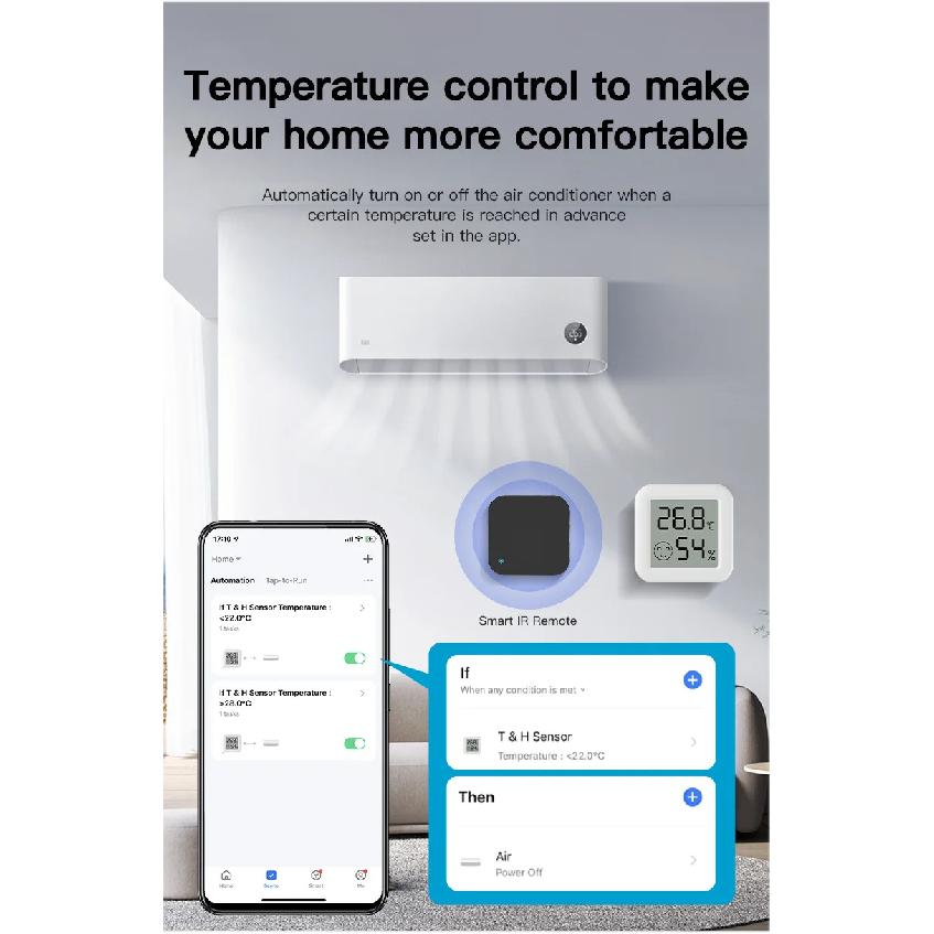 Zigbee 3.0 Smart Tuya Temperature Humidity Sensor APP Remote Control Thermometer For Smart Home Work With Alexa ZHA Zigbee2Mqtt