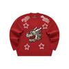 Fila Fusion Dragon Year CNY Series Dragon Pattern Crew Neck Pullover Sweater Unisex Sweater Pomegranate-Red T11U412402F-RD