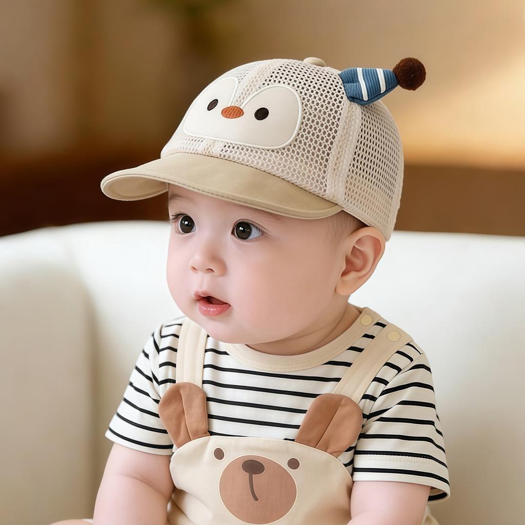 Baby Summer Thin Breathable Mesh Cap Unisex Infant Spring Autumn Baseball Hat Sun Protection Visor for Boys and Girls