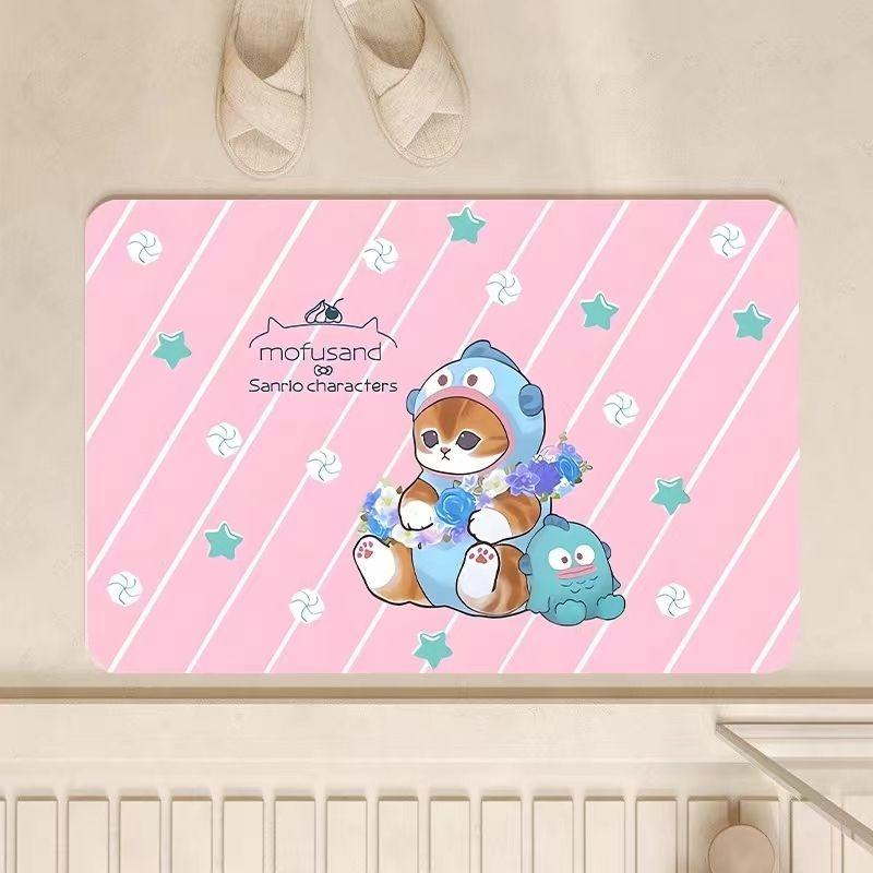 

Household bathroom cat soft diatom mud absorbent non-slip floor mat dirt-resistant foot pad 40X60cm 15.7X23.6in