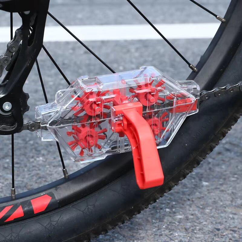 Quick Release & Install Bike Chain Cleaner Transparent Visual Immersion Cleaning Tool for Road Mountain Bike Cycling Maintenance Equipment