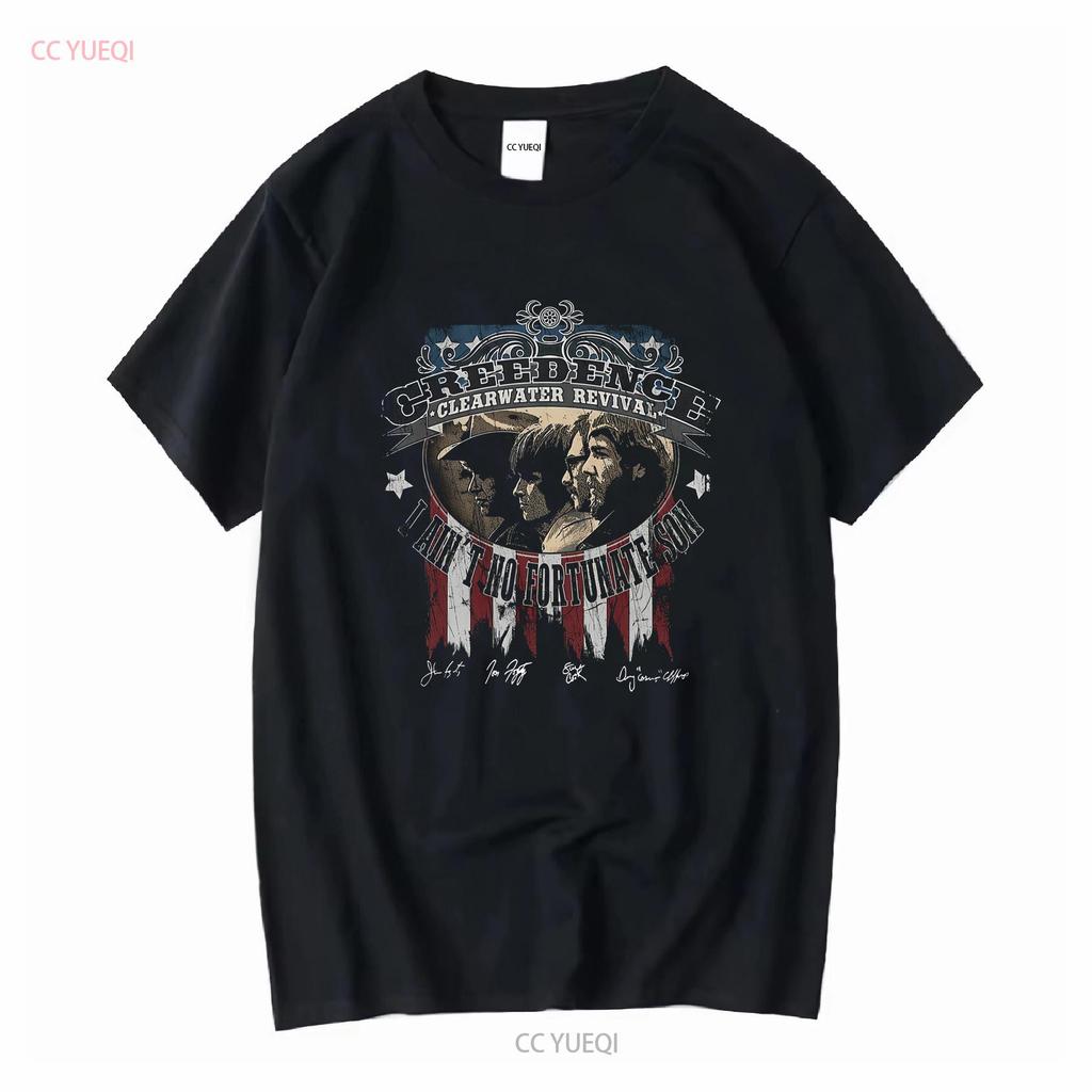 Rare CREEDENCE CLEARWATER REVIVAL Signature S To 5XL T Shirt Vintage Washed Stylish Homme Designer Clothes Graphic Comfortable