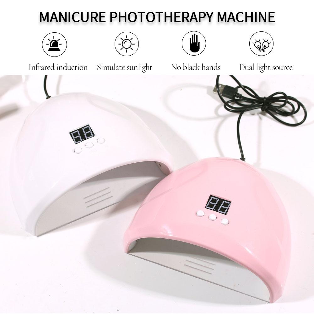 Mini1 USB 36W Macchina per fototerapia per unghie 12 LED UV Lampada di essiccazione per la polimerizzazione del gel Strumento professionale per manicure Attrezzatura per salone