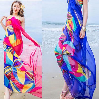 Mode Frauen Chiffon Strand Bikini Cover Up Wrap Schal Pareo Bademode Sarong Kleid