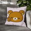Cartoon Rilakkuma Korilakkuma Sanx Cushion Cover Decorative Pillowcase Soft Short Plush Cozy Durable Sofa Home Decor Items Gift