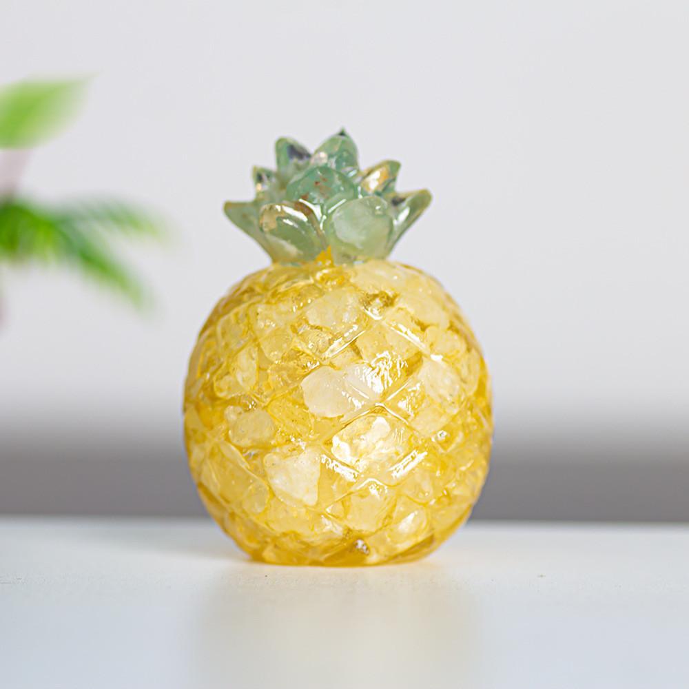 

Natural Crystal Pineapple Resin Art With Bright Colors For Desk Decor Gift For Loved Ones Style1