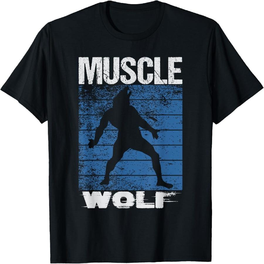 Muscle Werewolf Funny Werewolf Tee T-Shirt XXXXXL чёрный