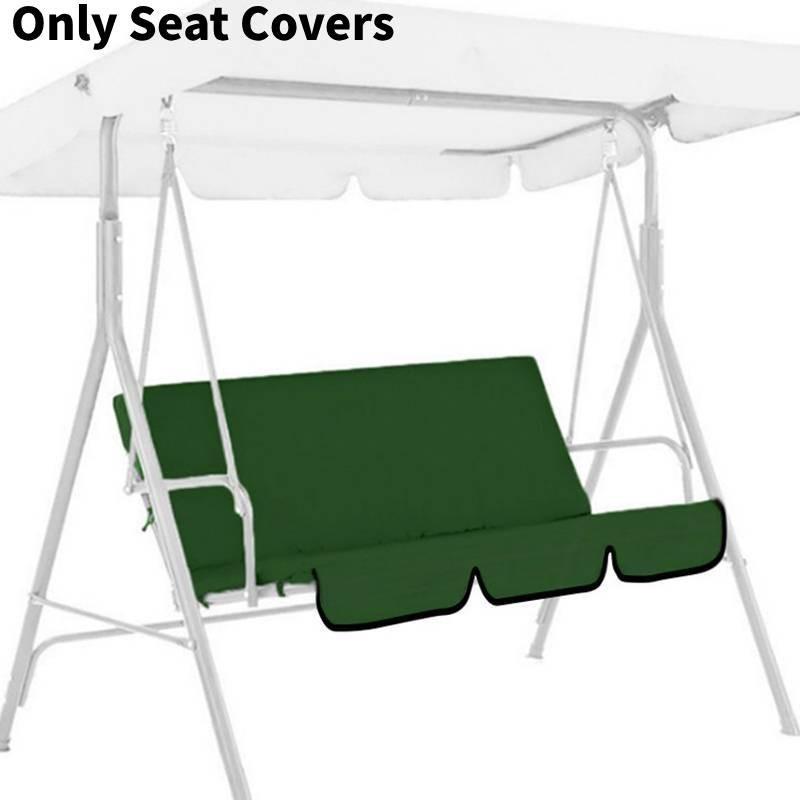

Сменное сиденье 3-местных качелей Водонепроницаемый однотонный чехол Подушка для стула Инструментальные накладки темно-зеленого