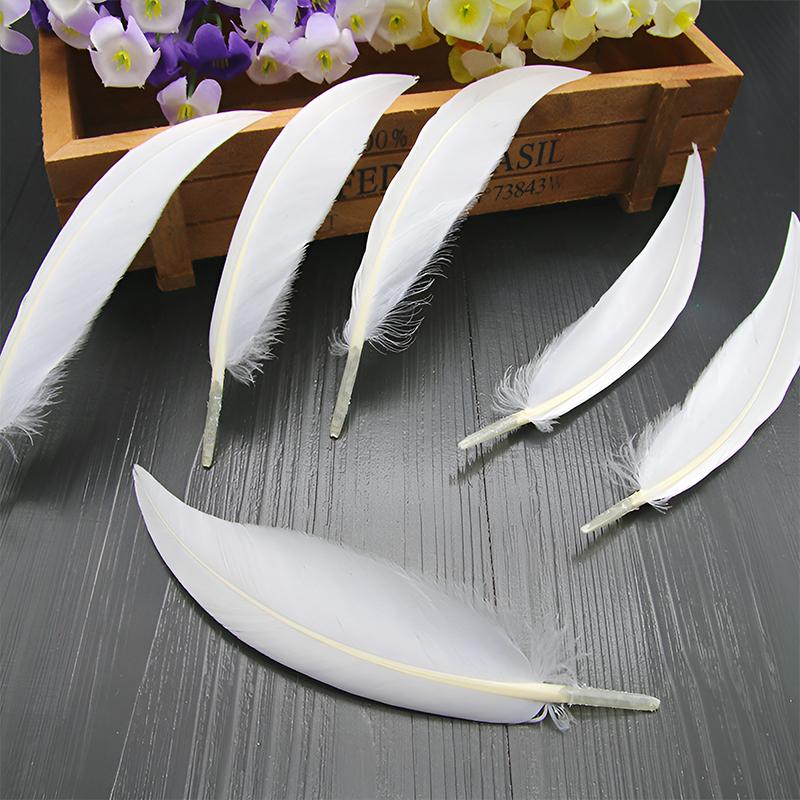 8-15Cm Feathers Long Decoration Bulk White Plume 50Pcs Chicken Goose For Massage Pictures Tree Dreamcatcher Crafts Plumas Small