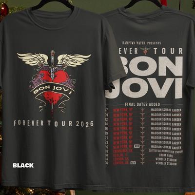 Unisex Bon Jovi 2026 Tour Shirt, Forever Tour Concert Tee, Classic Rock Band T Shirt, Music Lover Gift