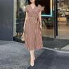 Casual Zanzea Short Vneck Women Sleeve Stripe Dress