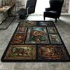 Cat Portraits Pattern Rug Floor Mat for Living Room or Bedroom Soft and Comfortable Carpet a Gift for Birthday and Holiday.