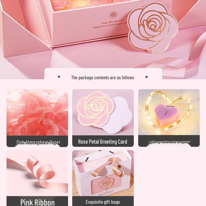 Elegant Pink Gift Box for Women - Ideal for Birthdays, Lipstick, Perfume & High-End Surprises