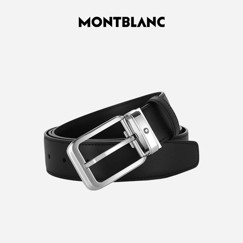 

Чоловічий прямокутний шкіряний ремінь Montblanc з пряжкою-шпилькою