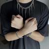 Trendy Geometric Necklace Hip Hop Rivet Necklace Pendant Sweater Chain for Youthful Women Daily Wear And Special Event