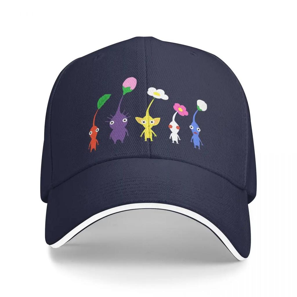 Cute Pattern Blue Pikmin Game Multicolor Hat Peaked Womens Cap Personalized Visor Cycling Hats