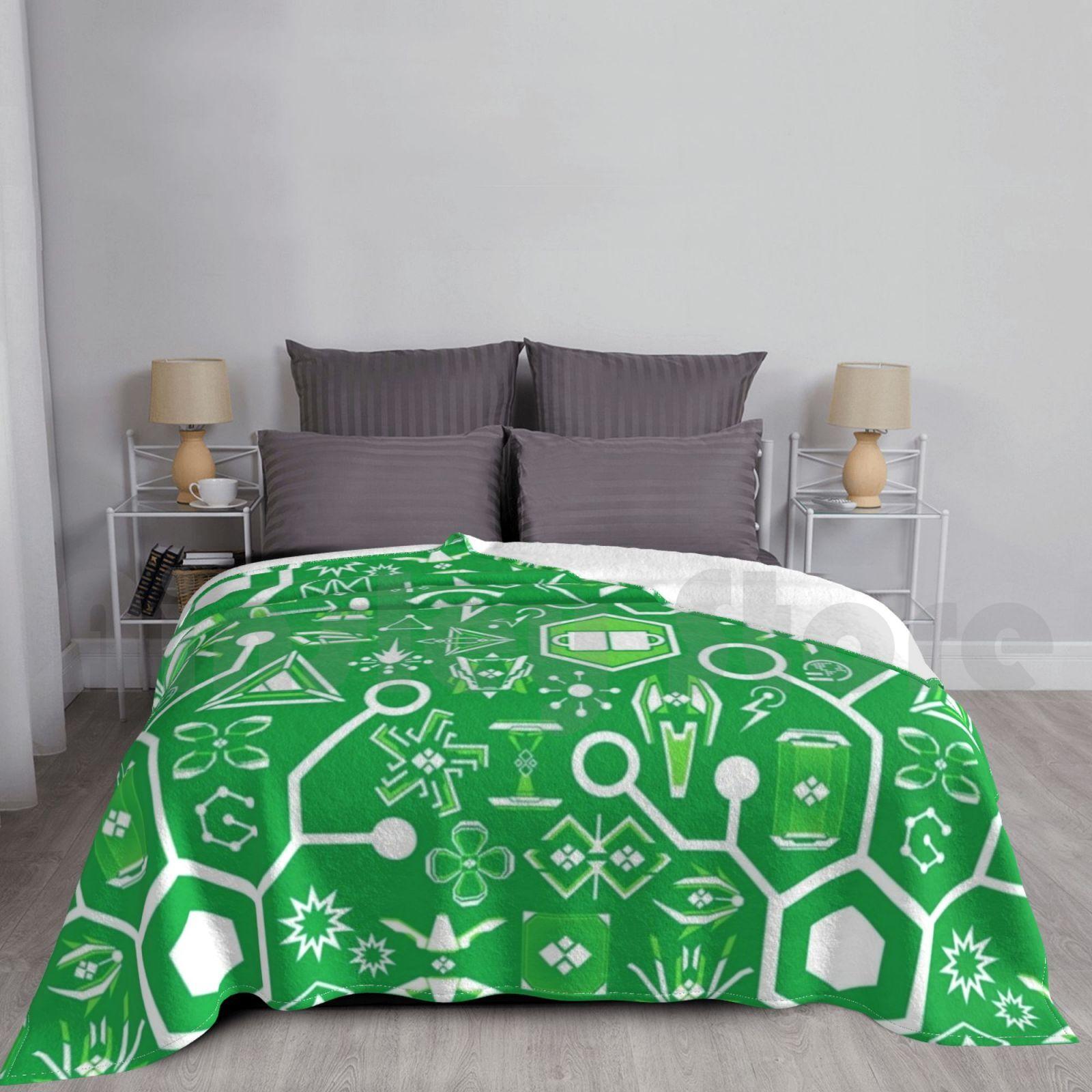 Enlightened Party Blanket For Sofa Bed Travel Ingress Enlightened Ingress Enlightened Glyph Link Amp Enlightened Size: 75*100cm, Weight: 230 GSM