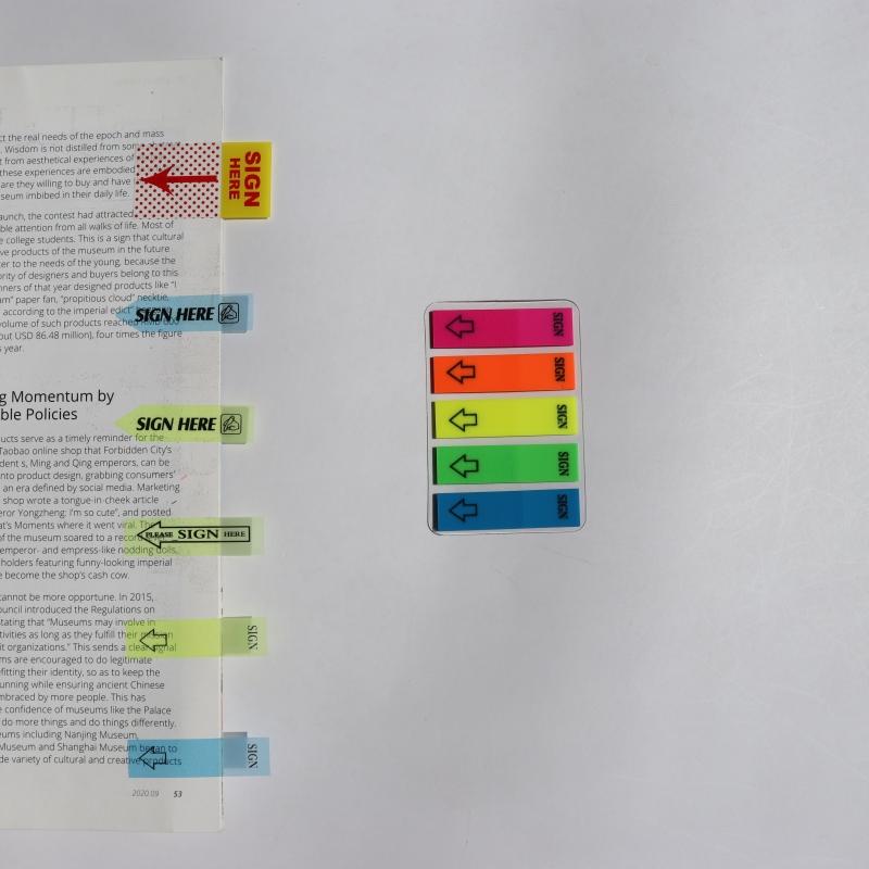 KindFuny 100 Stück Mehrfarbige Haftnotizen Beschreibbare Wiederpositionierbare Index-Tabs Fahnen für Seiten Lesezeichen Lesehinweise