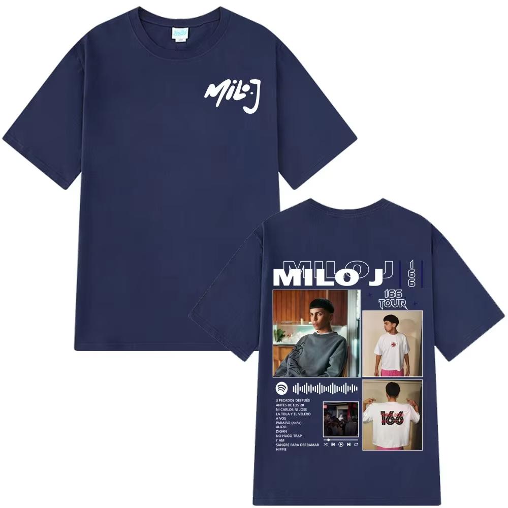 Rapper Milo J 166 Album Tour Merch Tshirts Mens Women Harajuku Hip Hop Pop Music Tshirts Summer Pure Cotton Short Sleeves Top