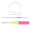 5pcs Latch Hook Set Plastic Bent Latch Hooks Crochet Needle Latch Hook Knitting Tool for Braid Hair