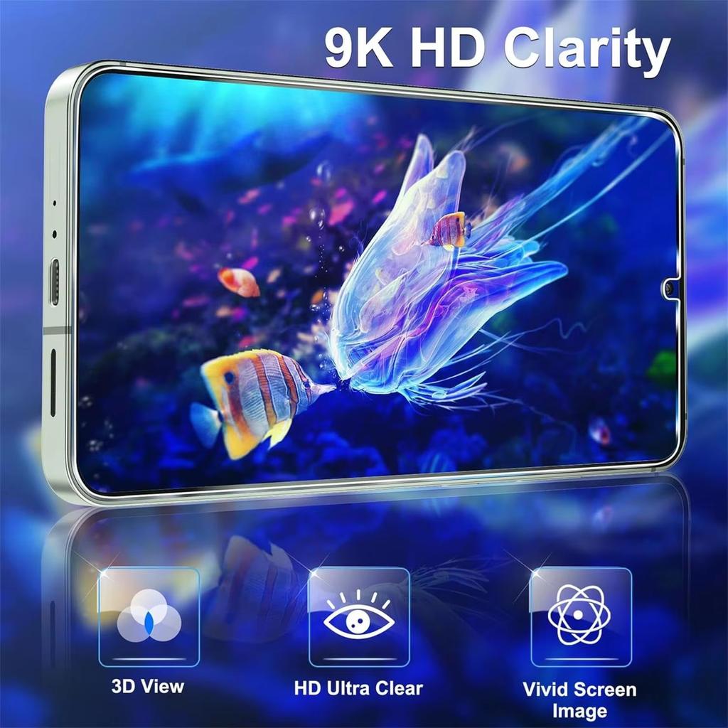 3pcs Fingerprint Unlocking Tempered Glass For Samsung Galaxy S26 S25 Edge S24 Ultra S23 S22 S21 Plus S20 FE Note20 5G Screen Protector Glass Film