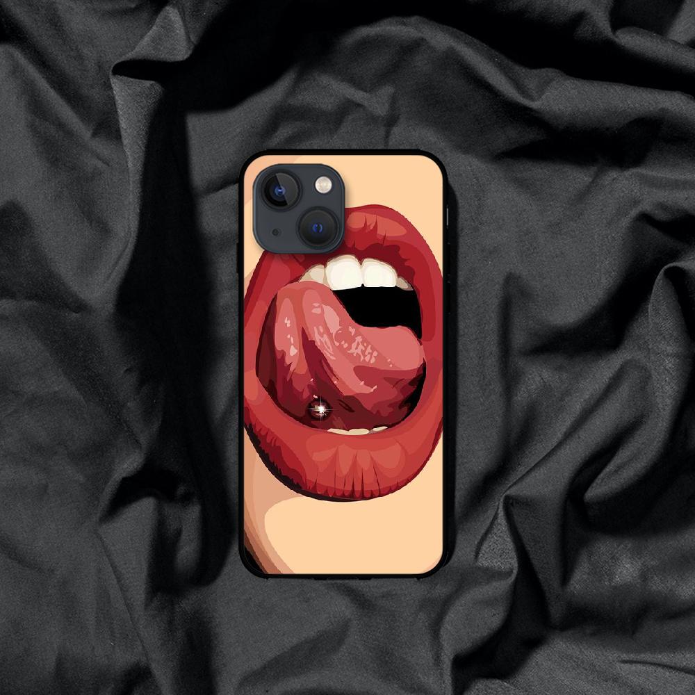Lips Kiss Art Phone Case For iPhone Samsung Galaxy Redmi Xiaomi Note S A 16 15 14 13 12 11 20 21 22 23 53 54 Pro Plus Ultra Silicone Cover