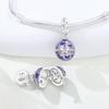 Orstarry 925 Silver Purple Butterfly Love Planet Beads Charm Bracelet DIY Jewelry Trendy Gifts for Party